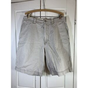 Abercrombie & Fitch Shorts Mens 34 Khaki Casual Distressed Grunge‎ Preppy READ